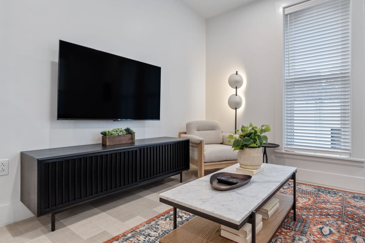 Living area with TV