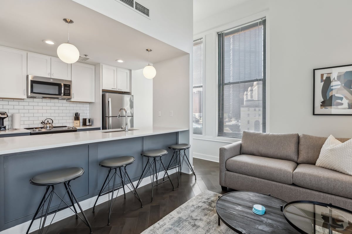 Kitchen and living space