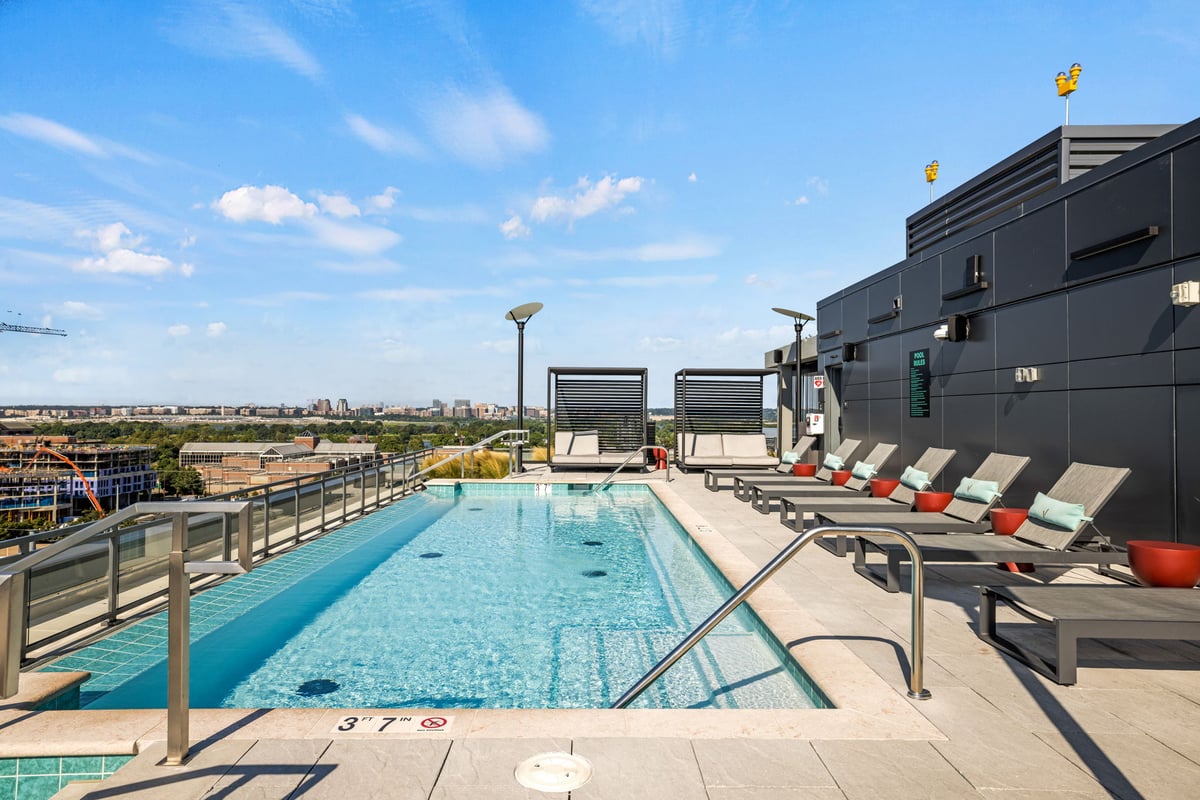Rooftop pool in DC