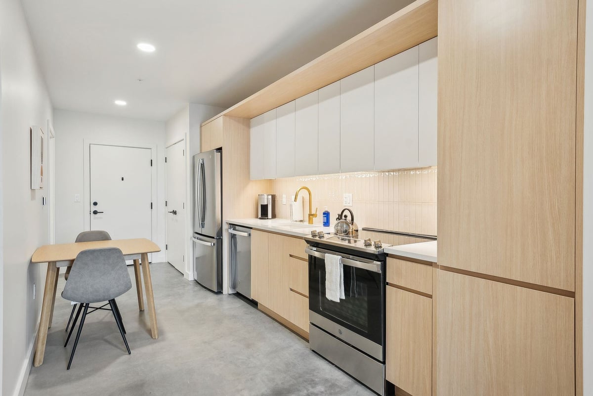 Chef-ready kitchens.
