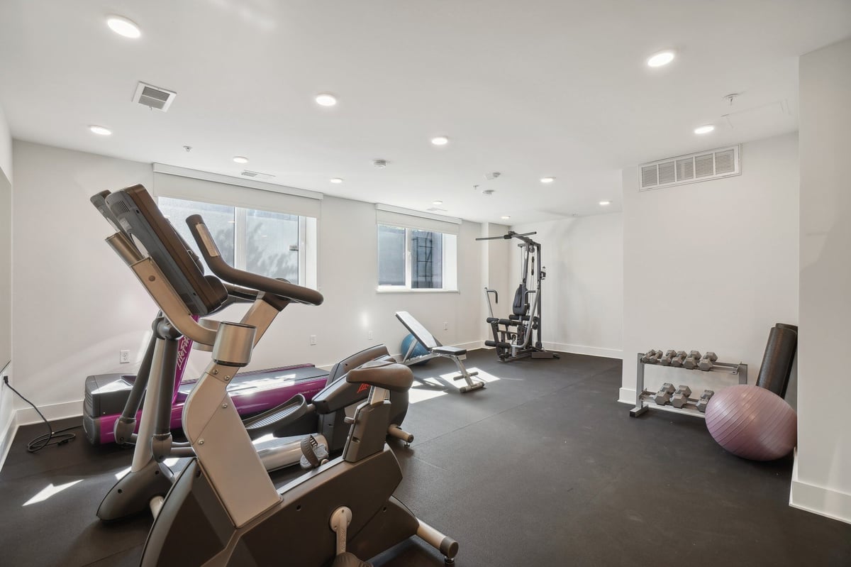 Modern fitness room