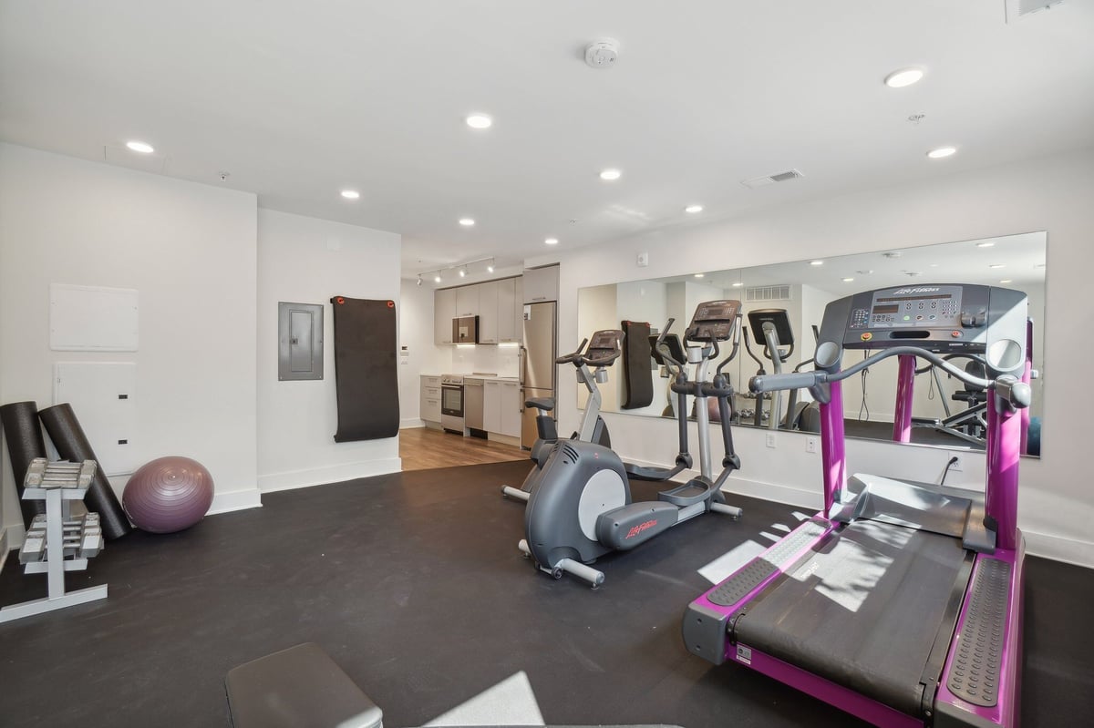 Modern fitness room